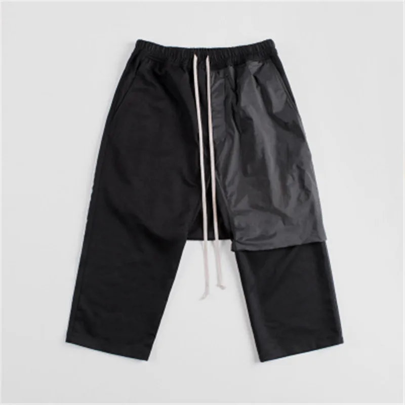 

2019ss Men 100% Cotton Shorts Owen Gothic Women Casual Summer Spring Black Ro Darkness Shorts British style loose sweatpants