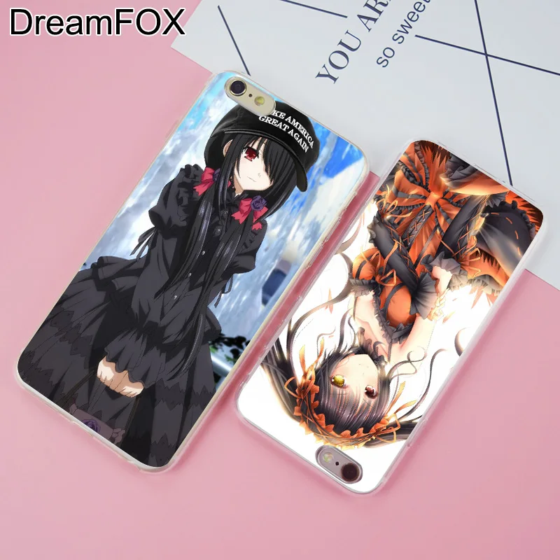 Dreamfox K060 Дата живой аниме для девочек мягкий силиконовый чехол из ТПУ Apple iPhone X XR XS