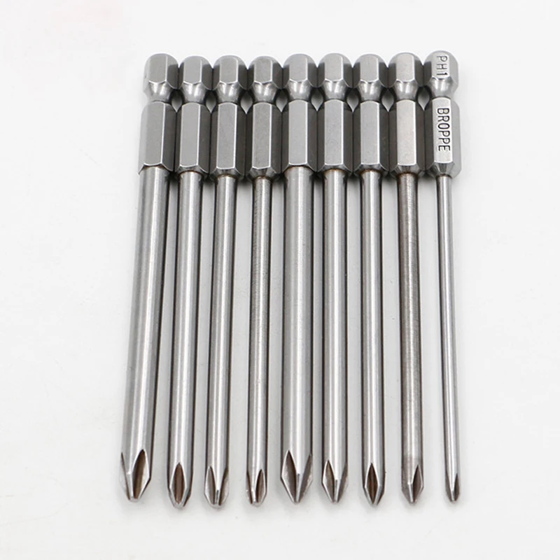 Отвертка Philips Bits S2 электрическая дрель из легированной стали 9 шт./компл. 1/4 дюйма