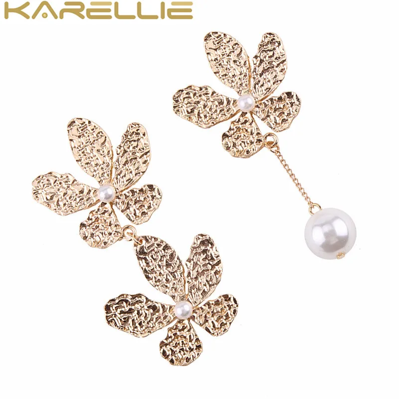 Karellie 2018 Металл Имитация жемчуга Бусины серьги Femme свадебное себе мотаться