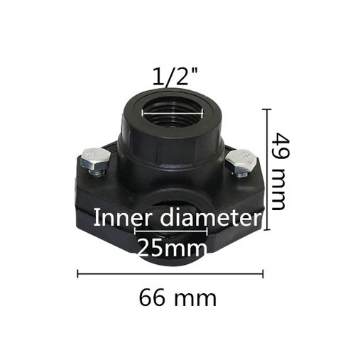 DN25-1I2 Inch DN32, DN25 Зажим для труб сельскохозяйственная Оросительная труба зажим для седла кронштейны зажим для седла садовый трубопровод для полива фитинг 1 шт - Цвет: DN25-1I2 Inch