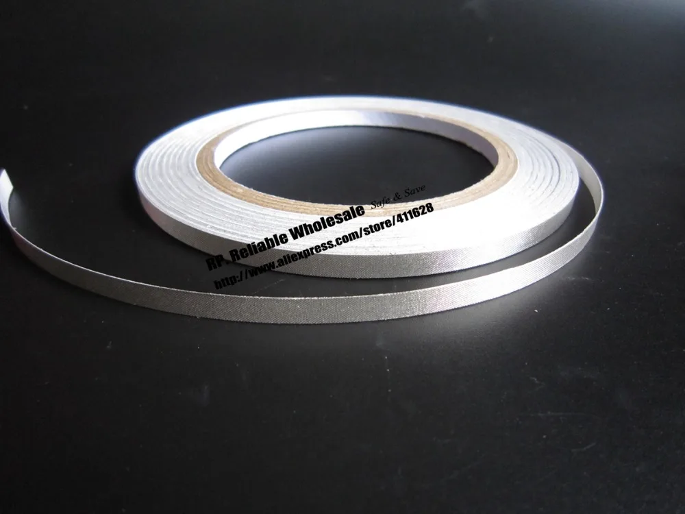 6 мм * 30 м одиночная клейкая Серебристая проводящая тканевая лента защита от EMI для
