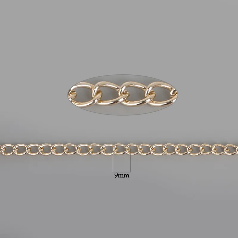 Новая алюминиевая цепь NiceBeads Посеребренная/светло Золотая позолоченная для ожерелья браслета Ювелирная