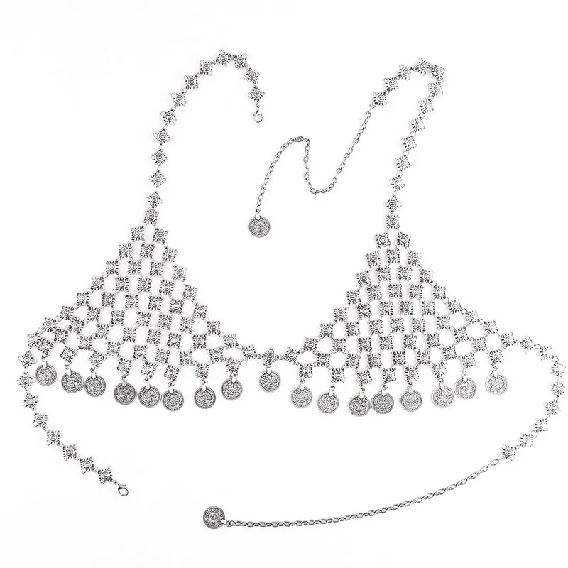 Elessical сетки цветочный ведомого Жгут Бюстгальтер Бикини живота кисточкой Для тела