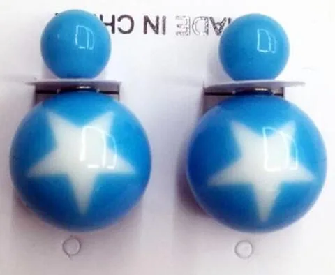 2015 новое поступление конфеты цвет двойной жемчужные серьги два шарика звездные