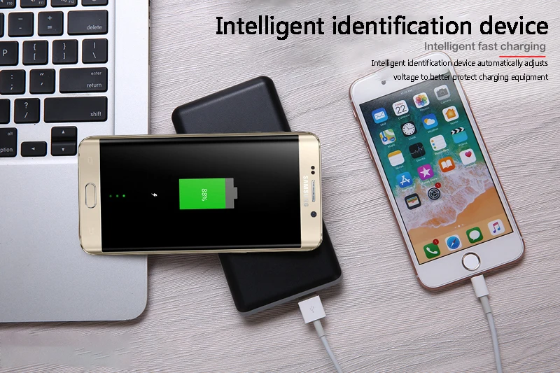 Power Bank 20000mAh Быстрое беспроводное зарядное устройство портативное зарядное устройство для мобильного телефона 2USB Беспроводное зарядное устройство для samsung S9 Note 8