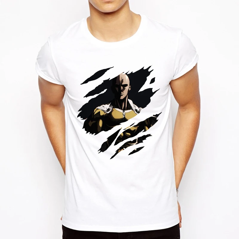 One Punch Man T-shirt 2019 Cool Design Anime Men T Shirt Saitama Sensei OK Printed Casual Tee T-Shirt Short Sleeve Brand |