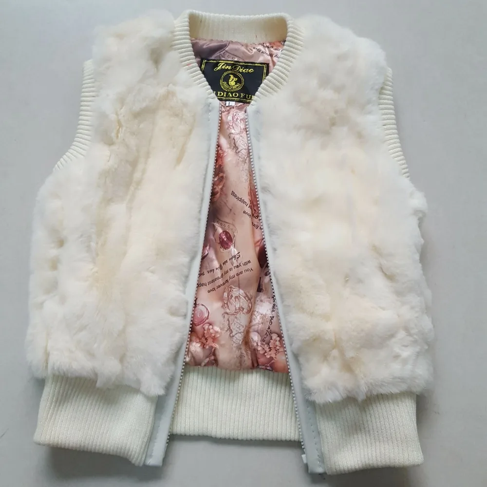 Детская одежда из кроличьего меха Новые брендовые зимние с мехом кроличьей