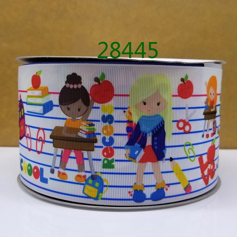 28445 50 ярдов мультфильм напечатанный grosgrain ленты 28445 - Цвет: 28445
