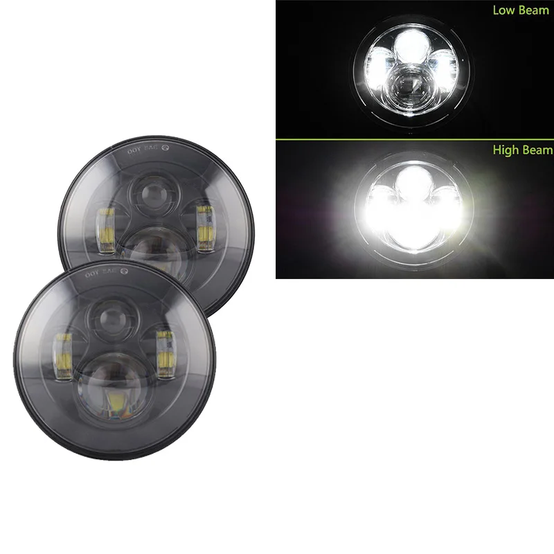 7 дюймовый круглый светодиодный светильник для Jeep Wrangler задний фонарь - Фото №1