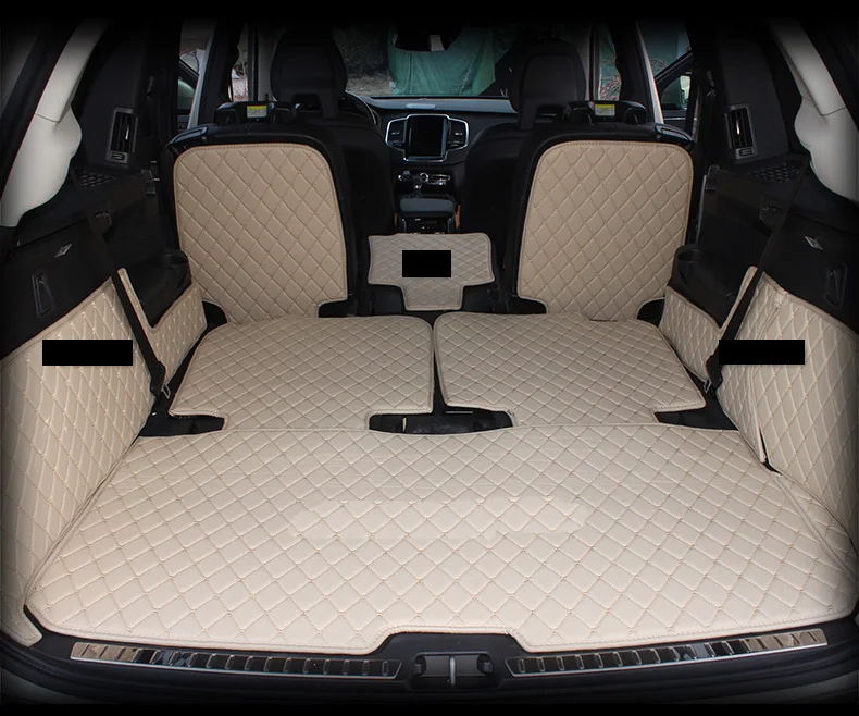 Коврик для багажника из волоконной кожи volvo xc90 2015 2016 2017 2018 2019 5 мест 7 автомобильные