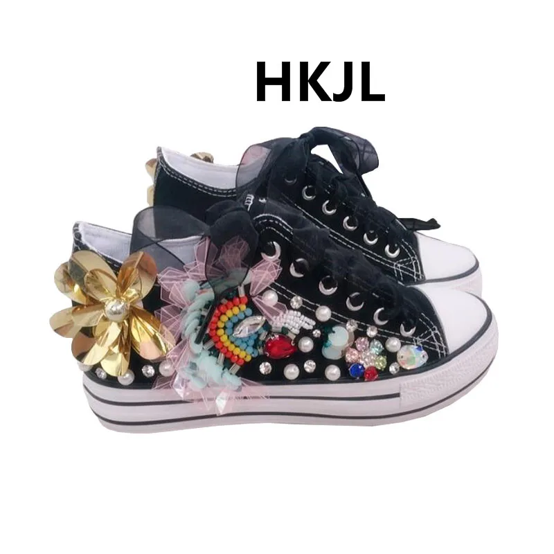 HKJL/новинка сезона весна-лето 2019 Корейская версия классических парусиновых