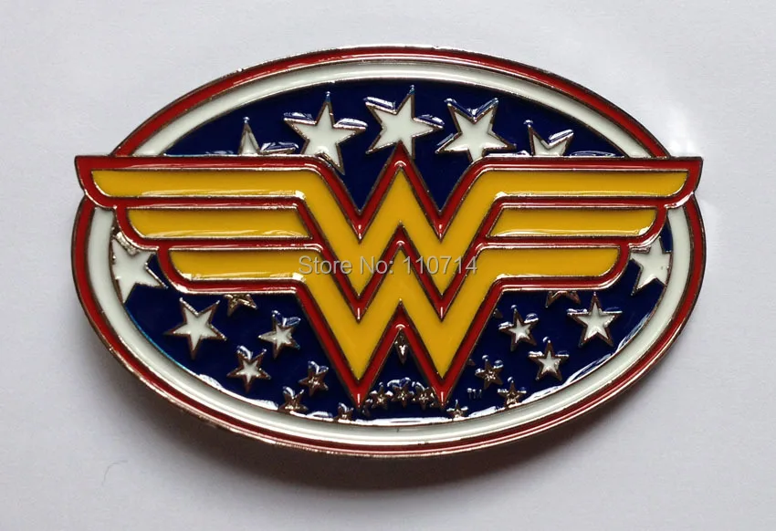 Wonder Woman Spuerhero пряжка с серебряной отделкой SW-B2027suitable для 4 см wideth ремень постоянный