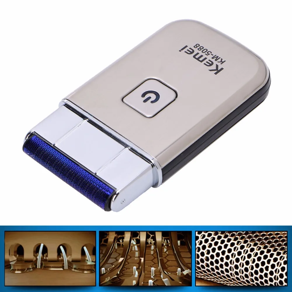 Kemei Mini USB аккумуляторная электробритва с сабельным лезвием Бритва для мужчин