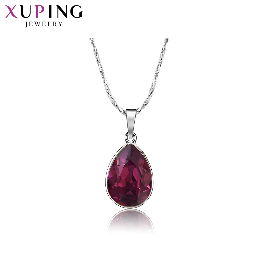 Xuping форма воды Pendantl цепочки и ожерелья Кристаллы от Swarovski высокое качество ювелирные изделия Мода Подарки для женщин M59-30192