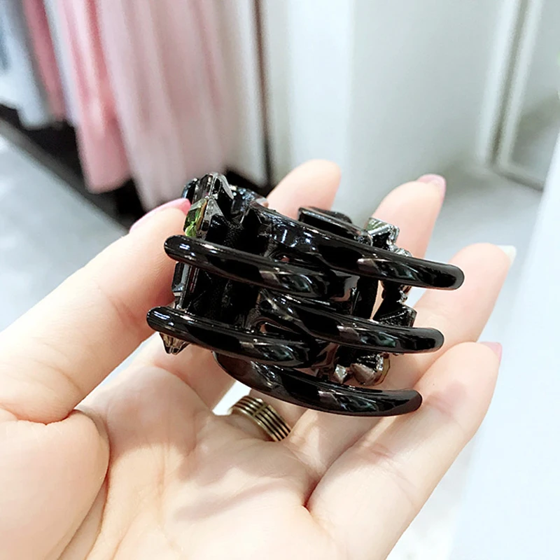 Модные цветные хрустальные стразы когти для волос средние заколки корейские