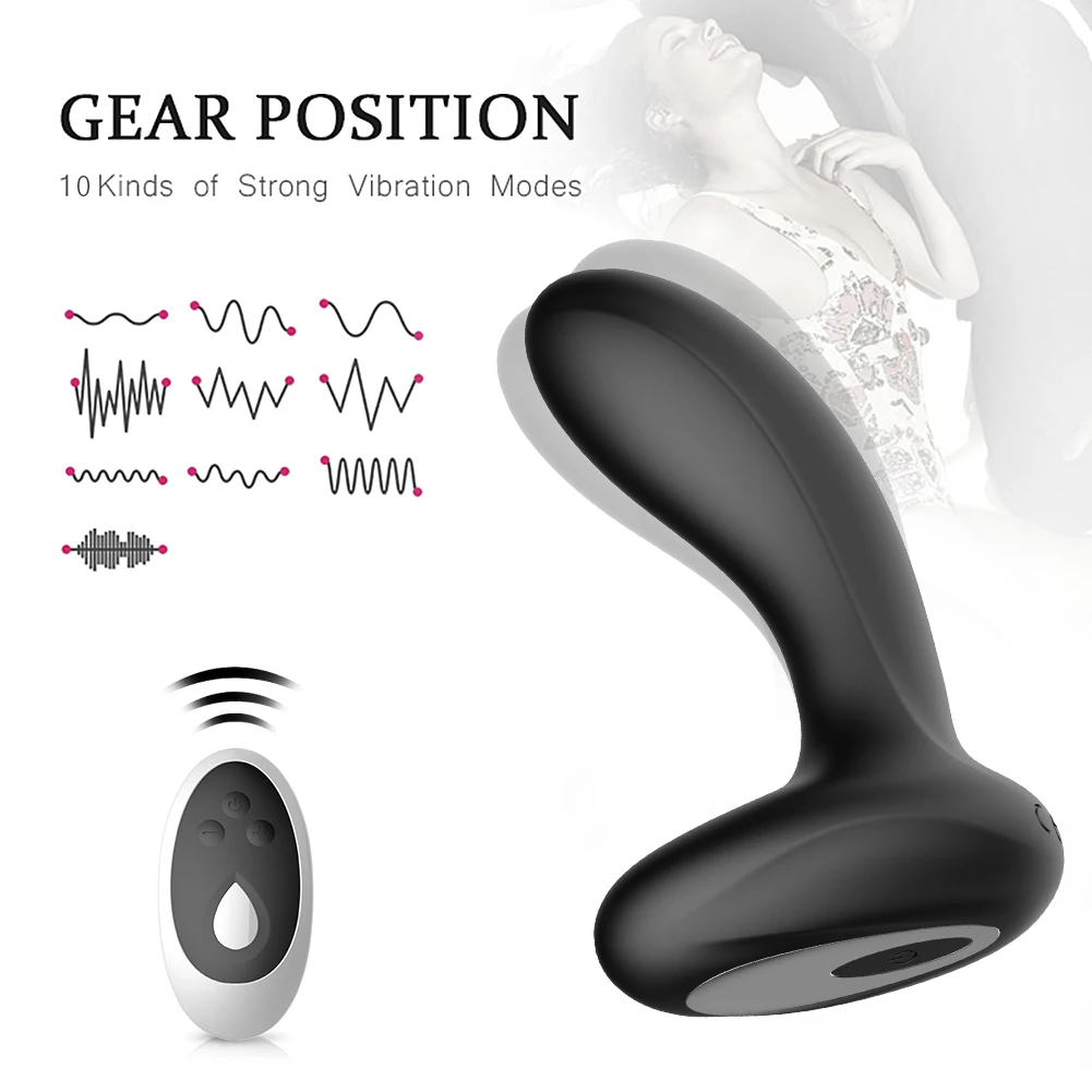 Male Vibrating Prostate Massager 10 Speed Dildo Vibrator G Spot Stimulator Wireless Remote Anal Sex Toy for Gay Men | Красота и
