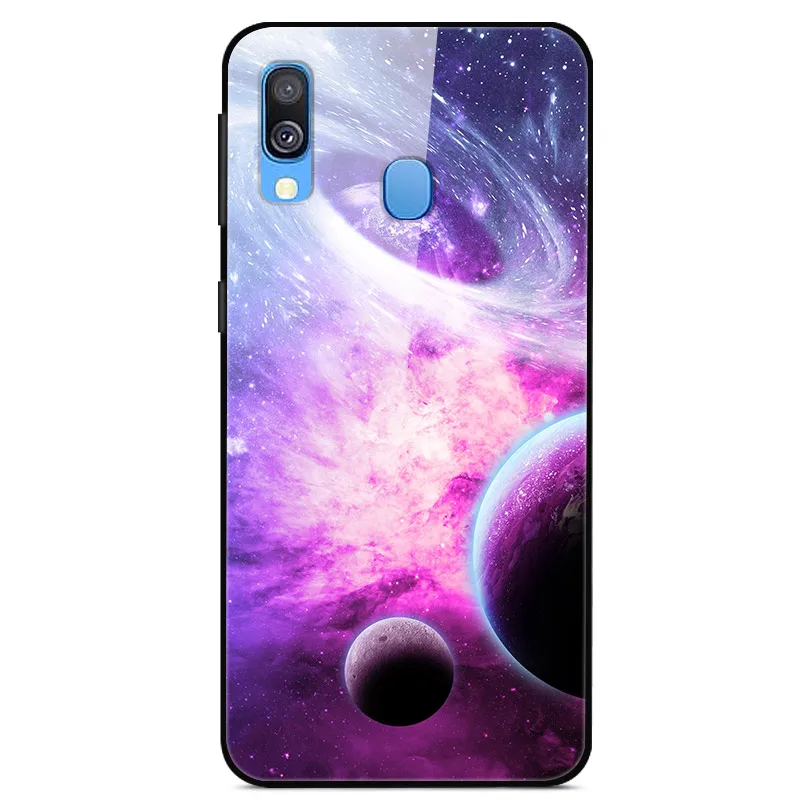 Чехол из закаленного стекла для Samsung Galaxy A70 чехол жесткая задняя крышка A40 A51 A71