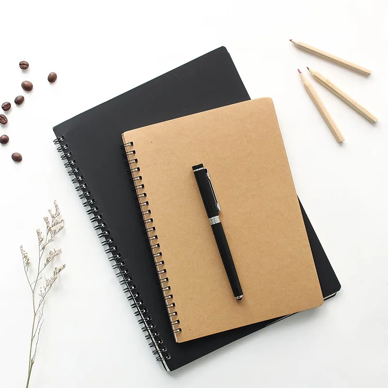 

2019 B5 A5 A6 Spiral book Notebook Lined Blank Grid Paper Journal Diary Sketchbook cuaderno espiral planner organizer bloc note