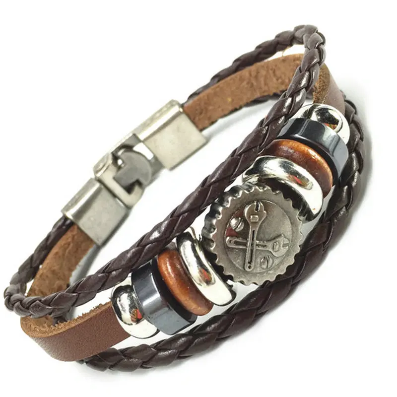 2016 панк Винтажный Череп Скелет пятиконечная звезда крест очаровательные манжеты