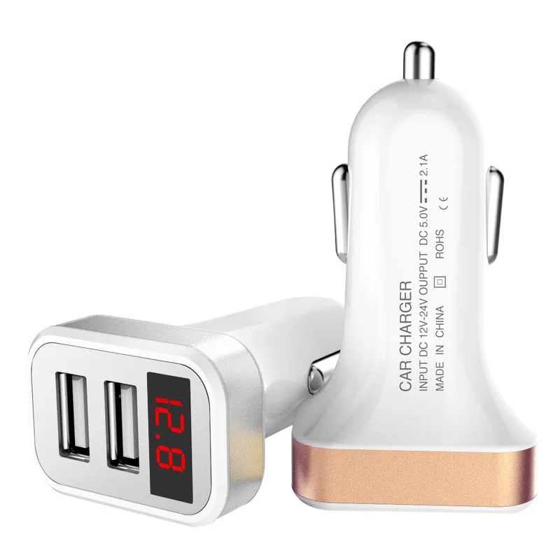Новое автомобильное зарядное устройство 5V 2.1A Быстрая зарядка двойной USB порт