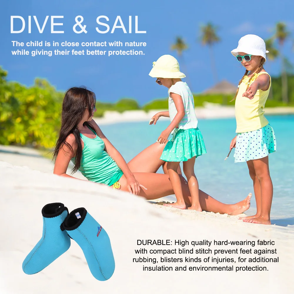 Неопреновые детские носки для подводного плавания DIVE & SAIL 3 мм плавательная обувь