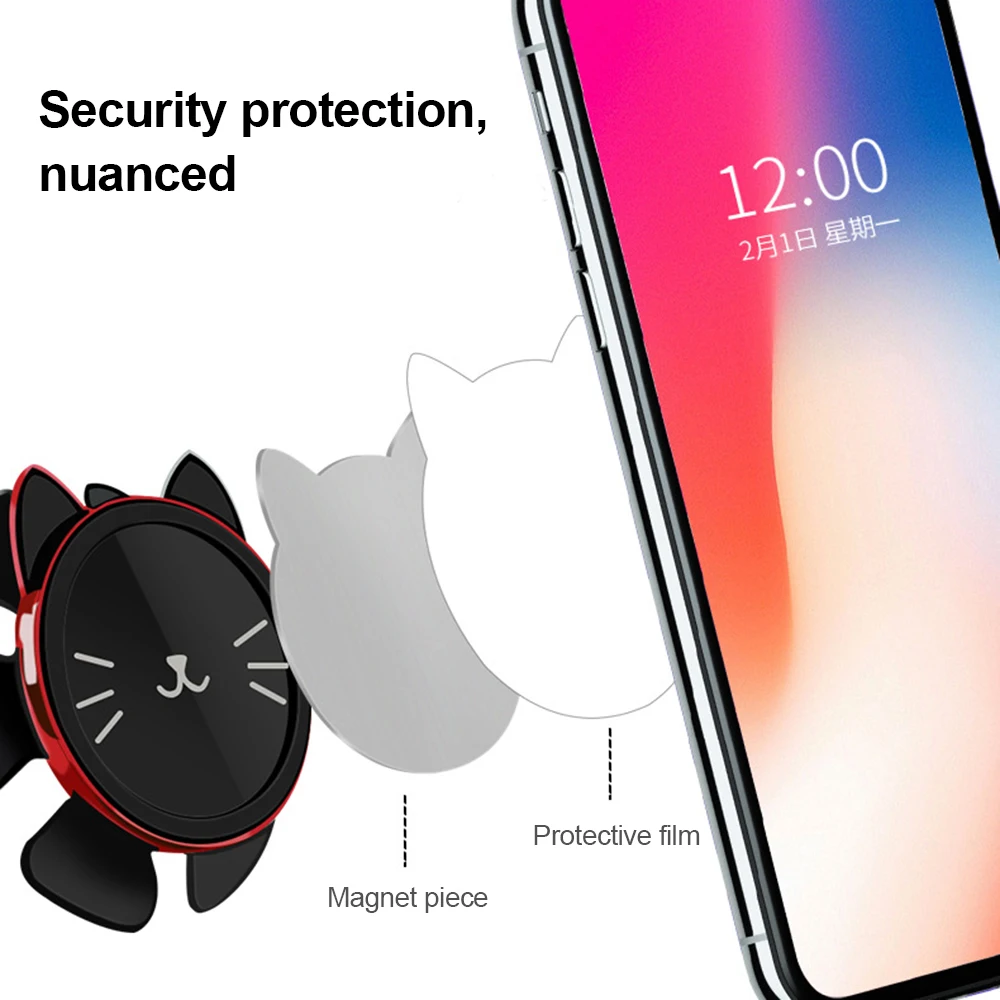 Магнитный автомобильный держатель для мобильного телефона для iPhone samsung, магнитный держатель-подставка на 360 градусов для Xiaomi mi9 huawei, руль