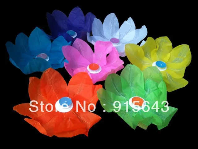 100PCS/Lot+Free Shipping Chinese Floating Garden Water/Pond Lotus Lanterns Wishing Birthday Wedding |