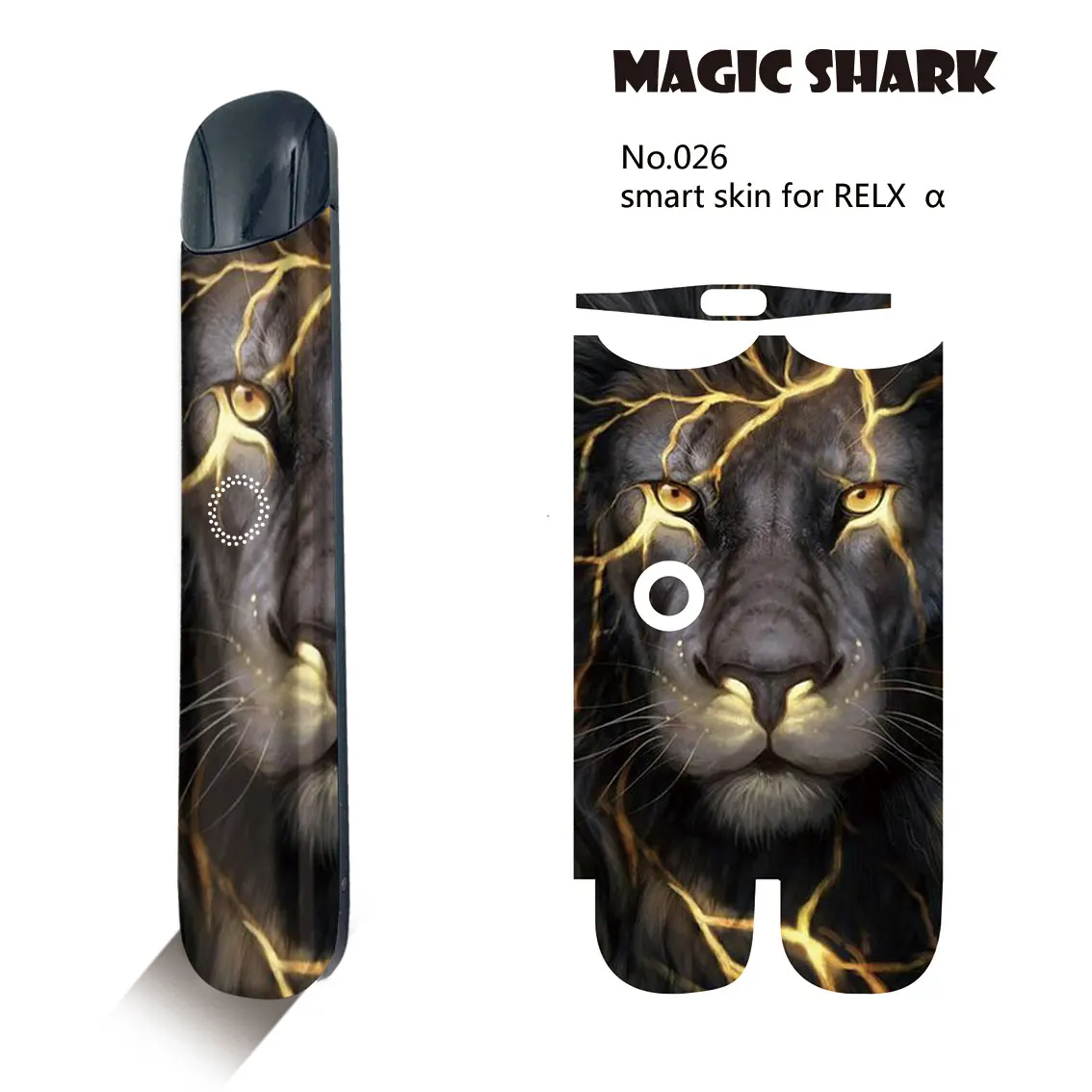 Чехол для электронной сигареты Magic Shark Lion Tiger Garfield наклейка Relx Alpha |