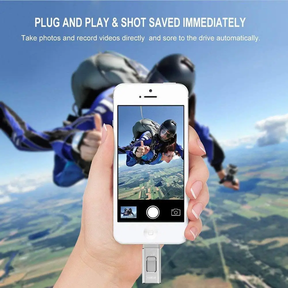 USB флеш накопитель 3 в 1 для iPhone/Android 16 ГБ 32 64 128 флешка OTG Usb 0 внешний флэш карта