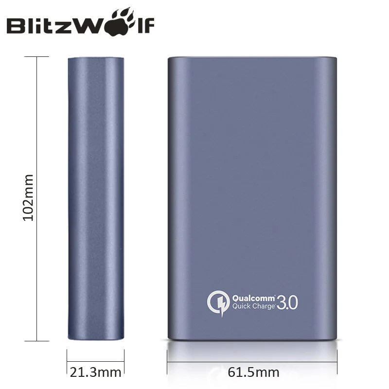 BlitzWolf BW-P3 Оригинальный Универсальный 10000 мАч 18 Вт QC3.0 быстрое зарядное устройство