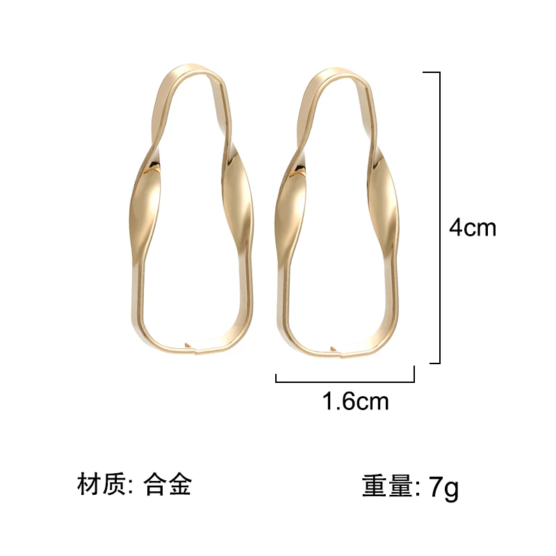 Корейские модные ювелирные изделия Модные крутые геометрические серьги