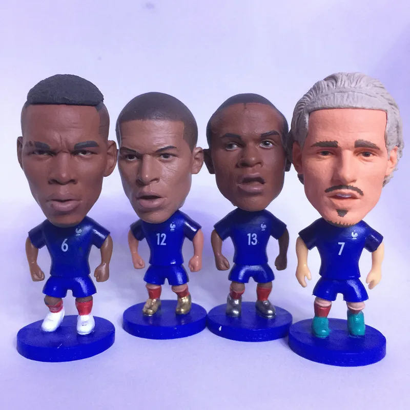 Soccerwe Футбольная звезда Кукла мини статуя Pogba Ronaldo Messi Griezmann Mbappe Sanchez Hazard Статуэтка