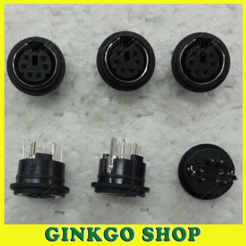 100 шт./лот MDC S клеммный разъем 6 Pin мини Din PS2 гнездовой разъем|connector plug|connector femaleconnector