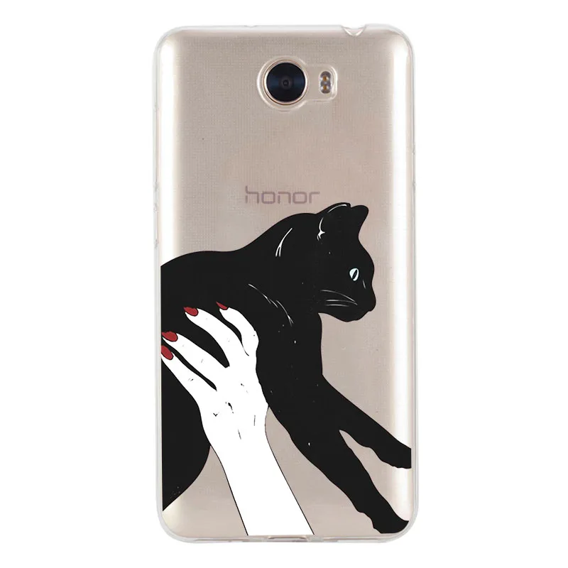 Fashion Phone Case For Huawei P10 lite Y5 2017 Y6 II Pro Y7 Nova2 Plus Mate 9 10 P8 P9 Lite Honor 6A Cat Coque Back |