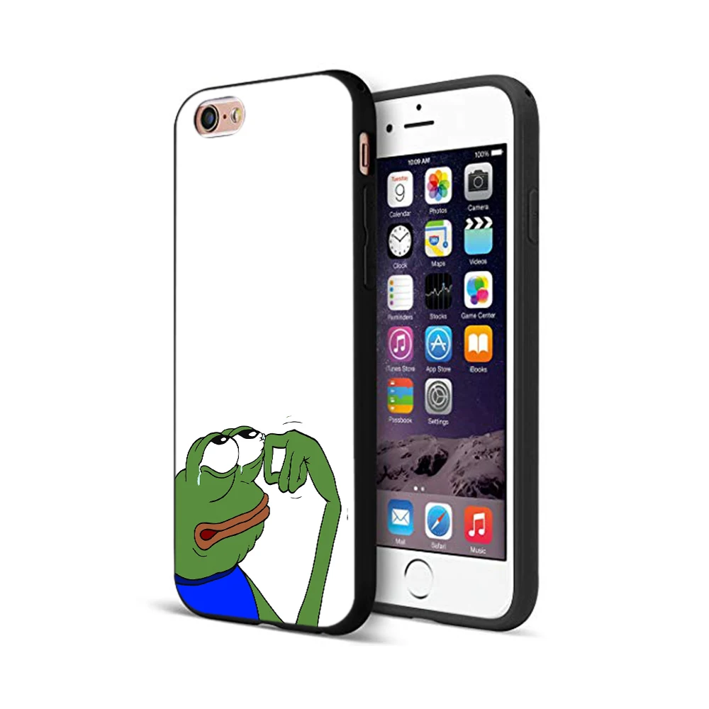 Черный чехол ТПУ для iphone 5 5s se 6 6s 7 8 plus x 10 чехол для iphone XR XS 11 pro MAX чехол интернет Meme Smug Frog Pepe - Цвет: 10268