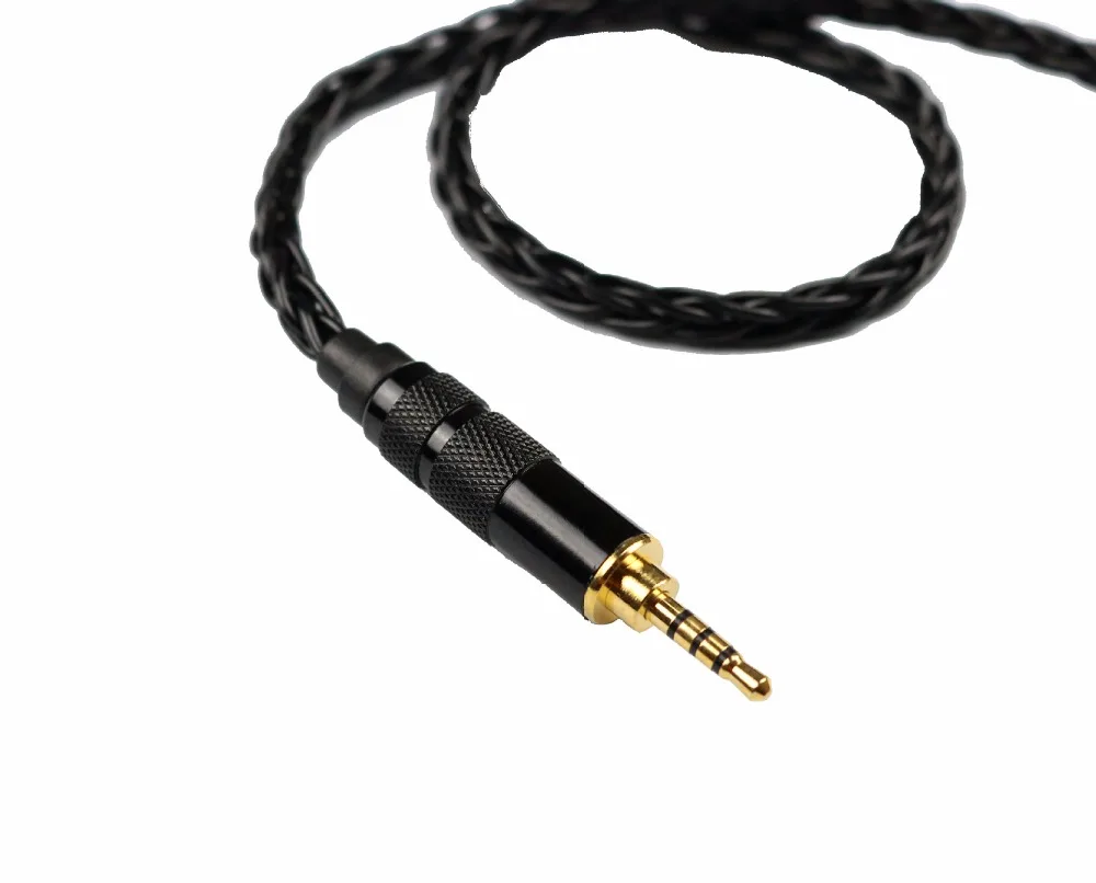 diy hifi 8 Core высокий чистый позолоченный кабель одинарная нить 8 core 3,5 мм балансный кабель с разъем MMCX
