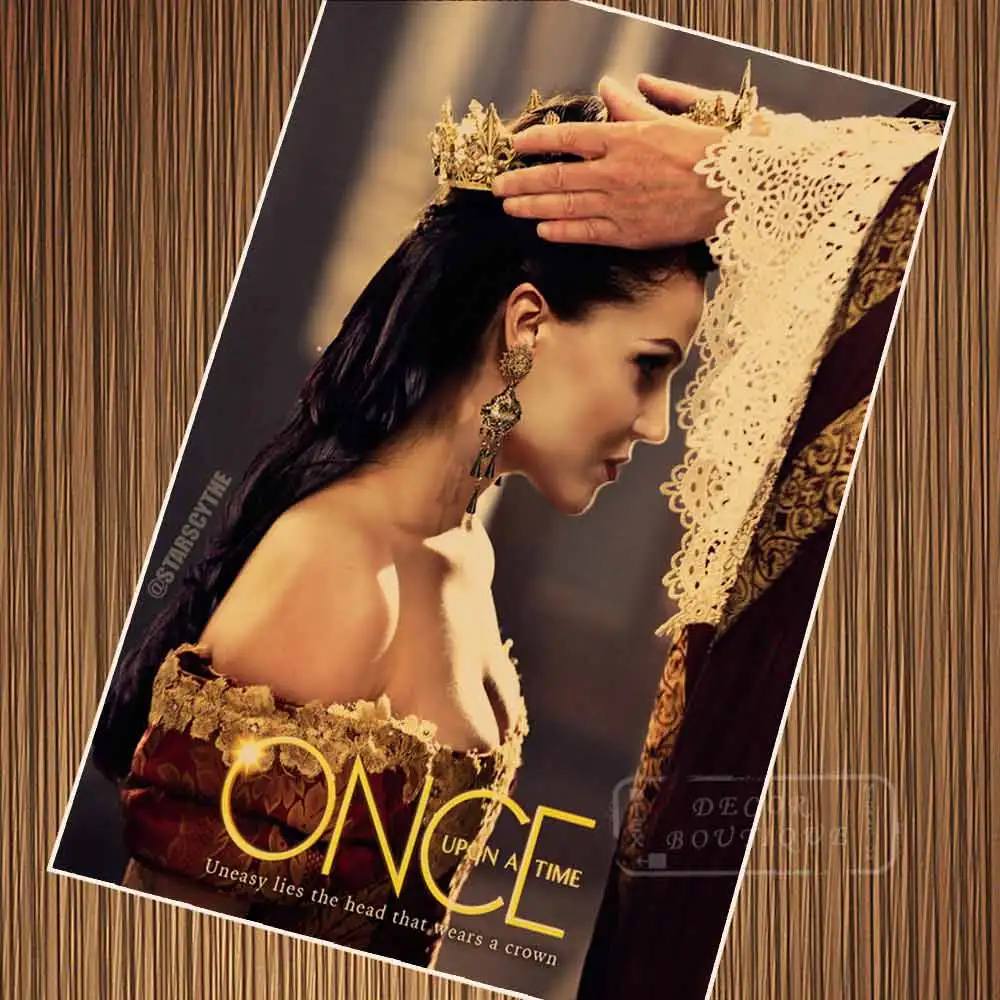 Once Upon A Time фантастический фильм Постеры Ретро Винтаж Плакат из крафт-бумаги холст живопись стикер стены украшение дома подарок - Цвет: Черный