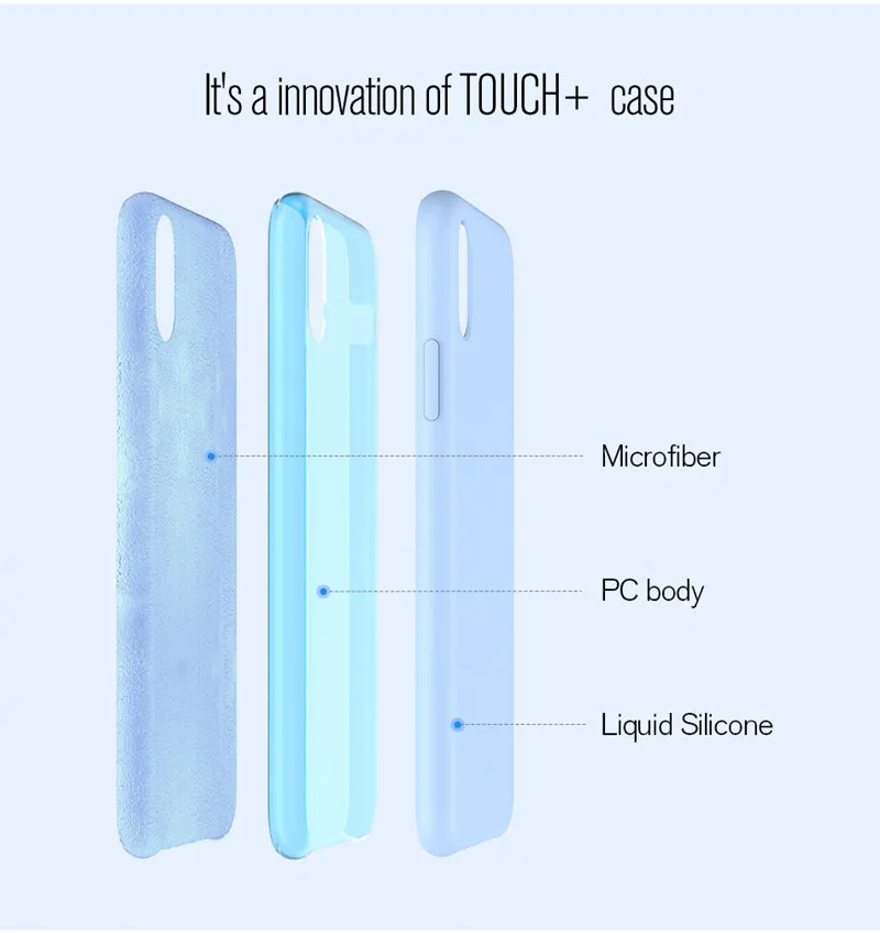 Hyxindy Original Liquid Silicone Case For iPhone 7Plus Apple 8 X Luxury Cover Fashion |