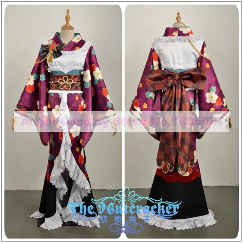 Отлично! Красивое кимоно Taisho костюм для косплея Нозоми и тоджо Хэллоуина пояс