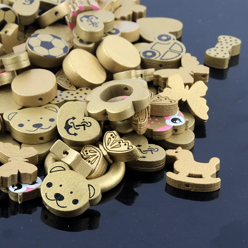 50 шт. деревянные бусины|beads gold|beads for jewelry makingspacer beads |