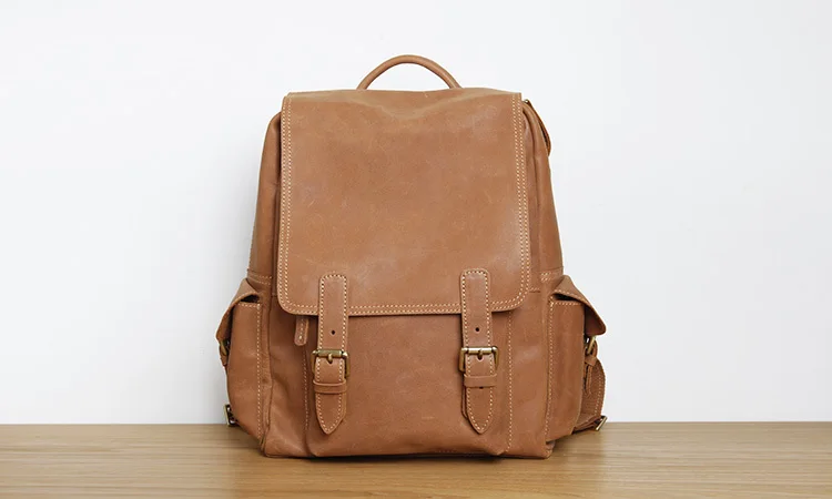 Рюкзак мужской из натуральной кожи с отделением для карт | Багаж и сумки