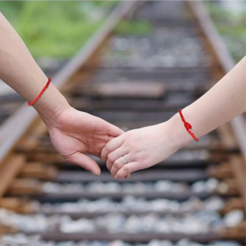 Новинка мужской браслет 10 шт. красный веревочный браслеты на удачу женские