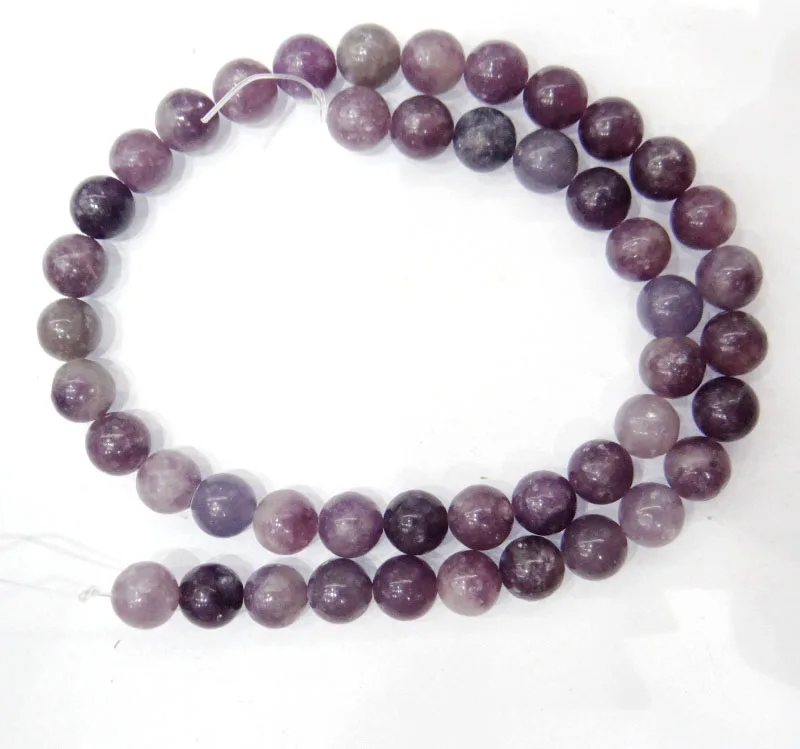 Натуральный камень, фиолетовый Lepidolite Гладкие Круглые бусины 1" Strand 4 6 8 10 12 мм выбрать размер для DIY браслет ожерелье ювелирных изделий