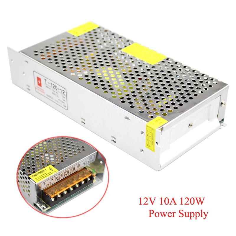 12 В постоянного тока источник питания ac dc led trasformatore 220 в 10 А Импульсный AC220v до