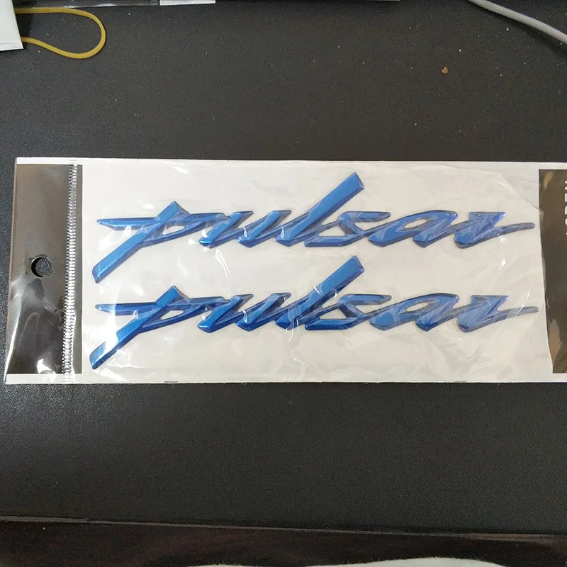 Синий 2шт PULSAR значок для мотобайкеров значок серебряный металлический крест клей логотип для Pulsar - Цвет: Синий