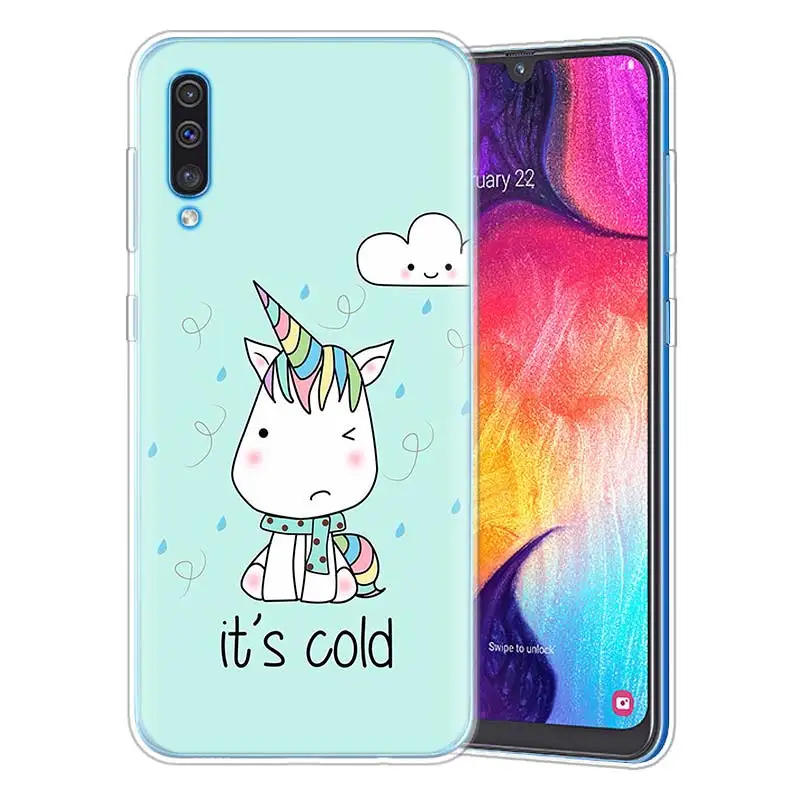 07 Мой Единорог для девочек чехол для samsung A50 A70 A60 A40 A30 A20 A20e A10 M30 M20 M10 A7 A9 силикона ТПУ с рисунком Роскошный телефон чехол Coque - Цвет: 07