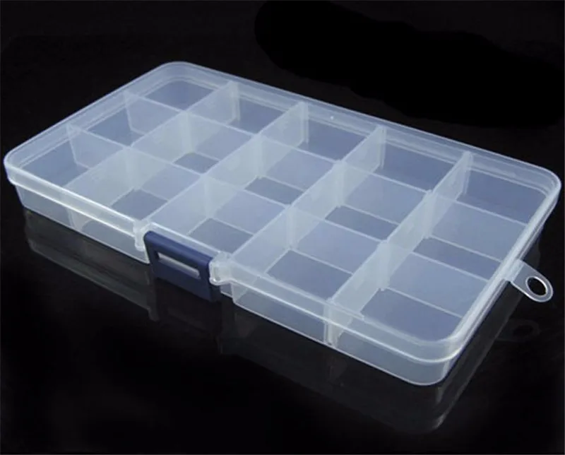 15 решеток регулируемый пластиковый прозрачный футляр держатель Контейнер для