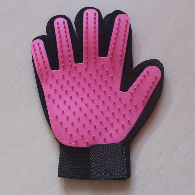 right pink Перчатка для кошек перчатка для шерсти расческа для волос кошек товары для кошек кошек принадлежности - Цвет: right pink