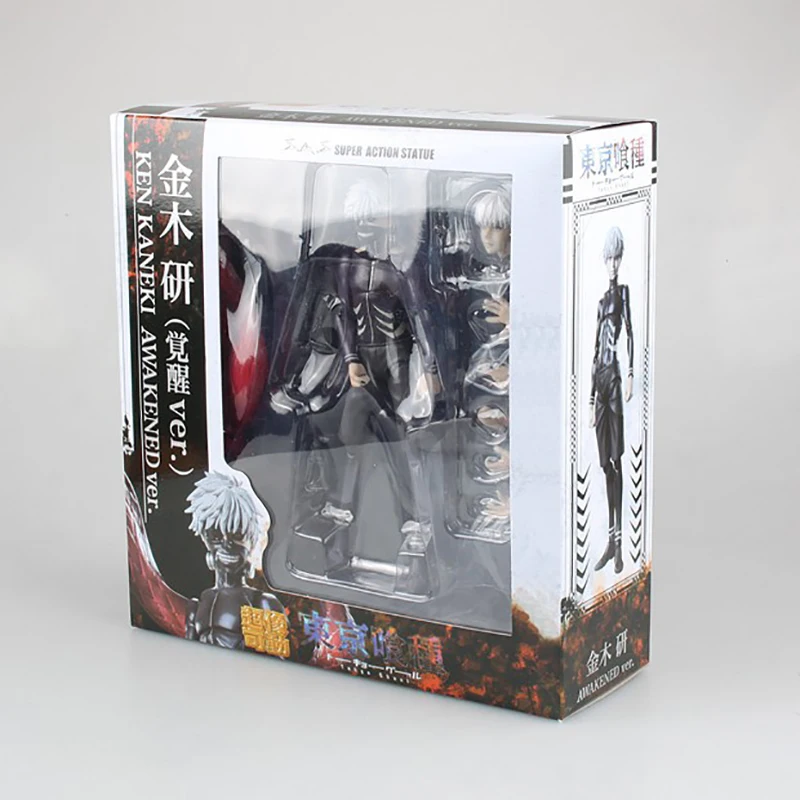 Аниме Токийский вурдалак Kaneki Ken подвижный красный и черный Ver. Kaneki Кен Кукла ПВХ фигурка Коллекционная модель игрушки 16 см KT3668